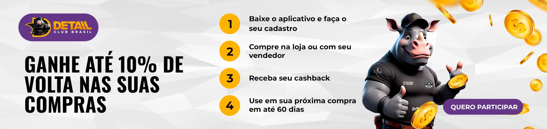 Detail Club: ganhe até 10% de volta nas suas compras